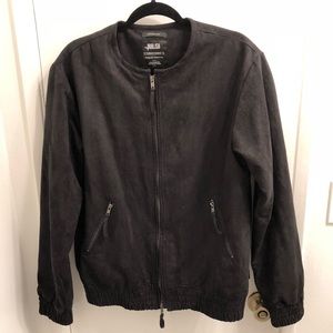 Men’s Publish Suede Jacket - Black
